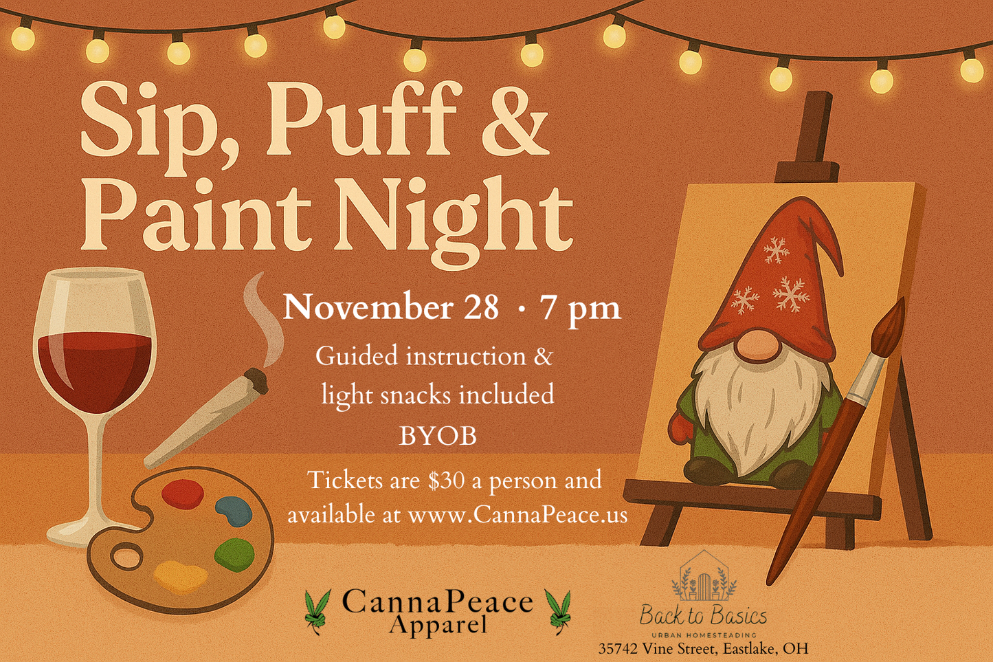 Sip, Puff & Paint Night - Black Friday
