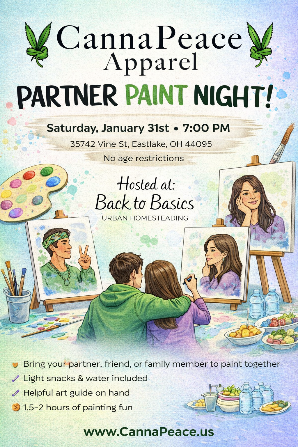 Partner Paint Night with CannaPeace Apparel