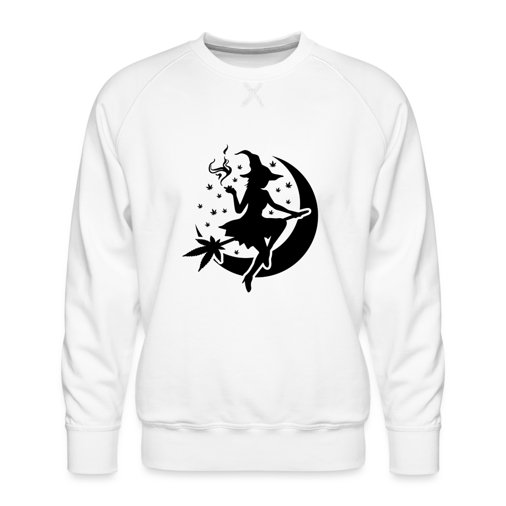 Witch and Moon Halloweed Premium Sweatshirt - white
