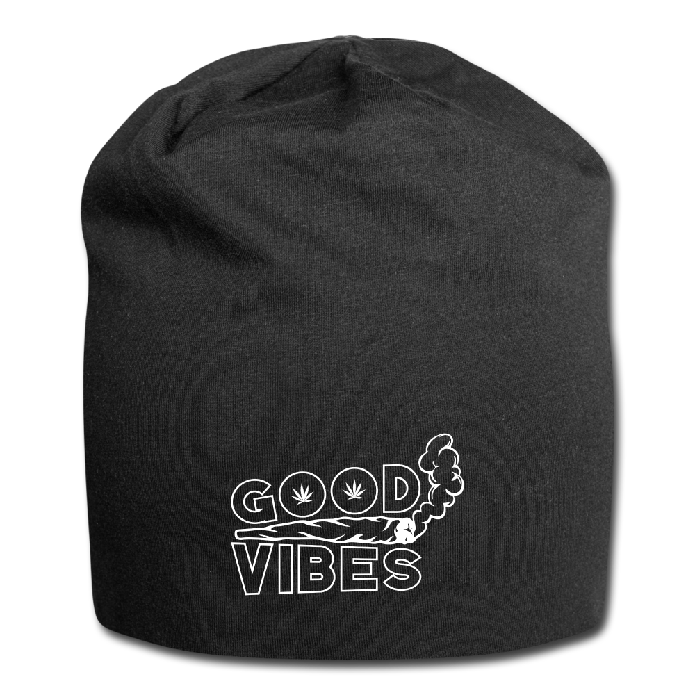 Good Vibes Jersey Beanie - black