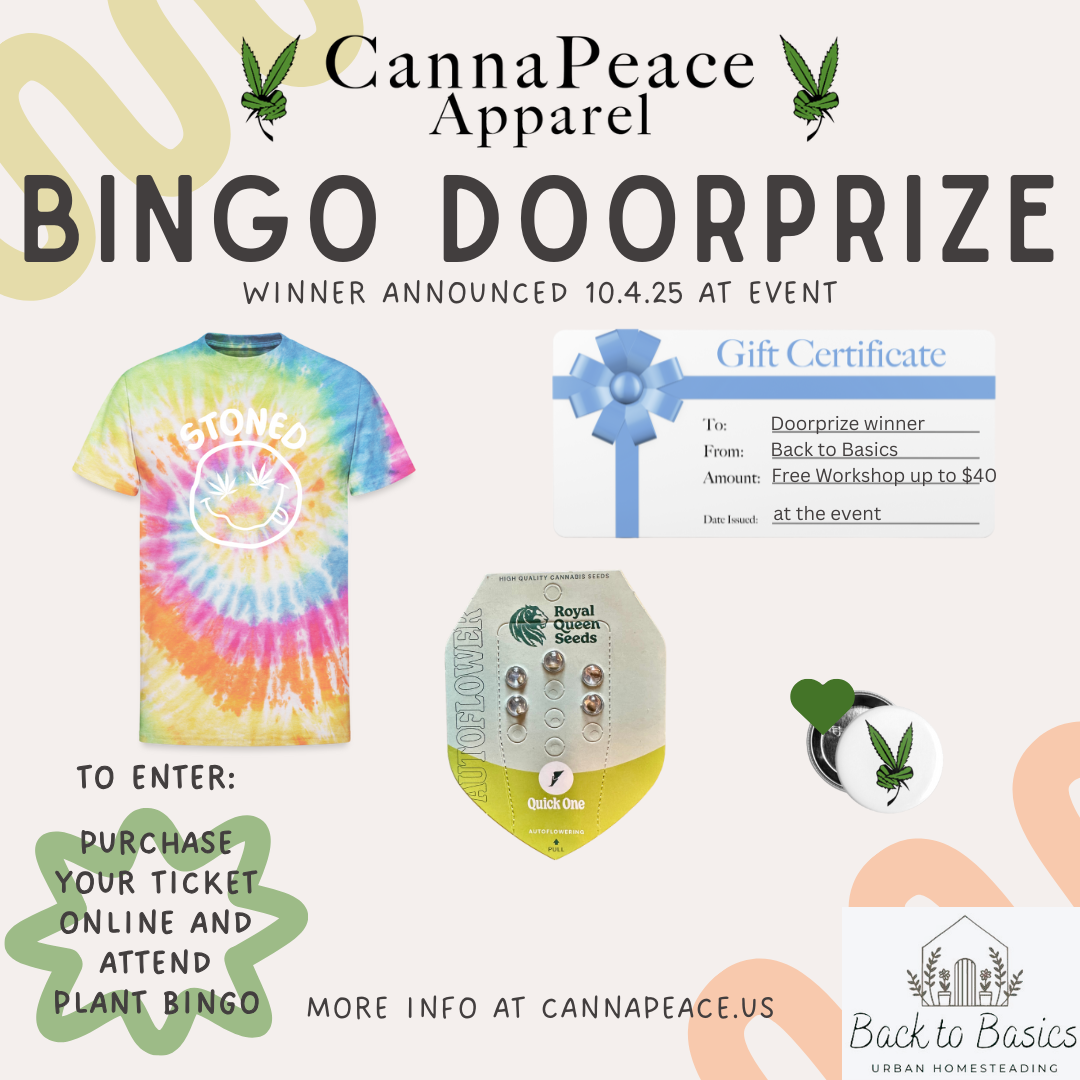 CannaPeace Bingo at Back to Basics 10/4