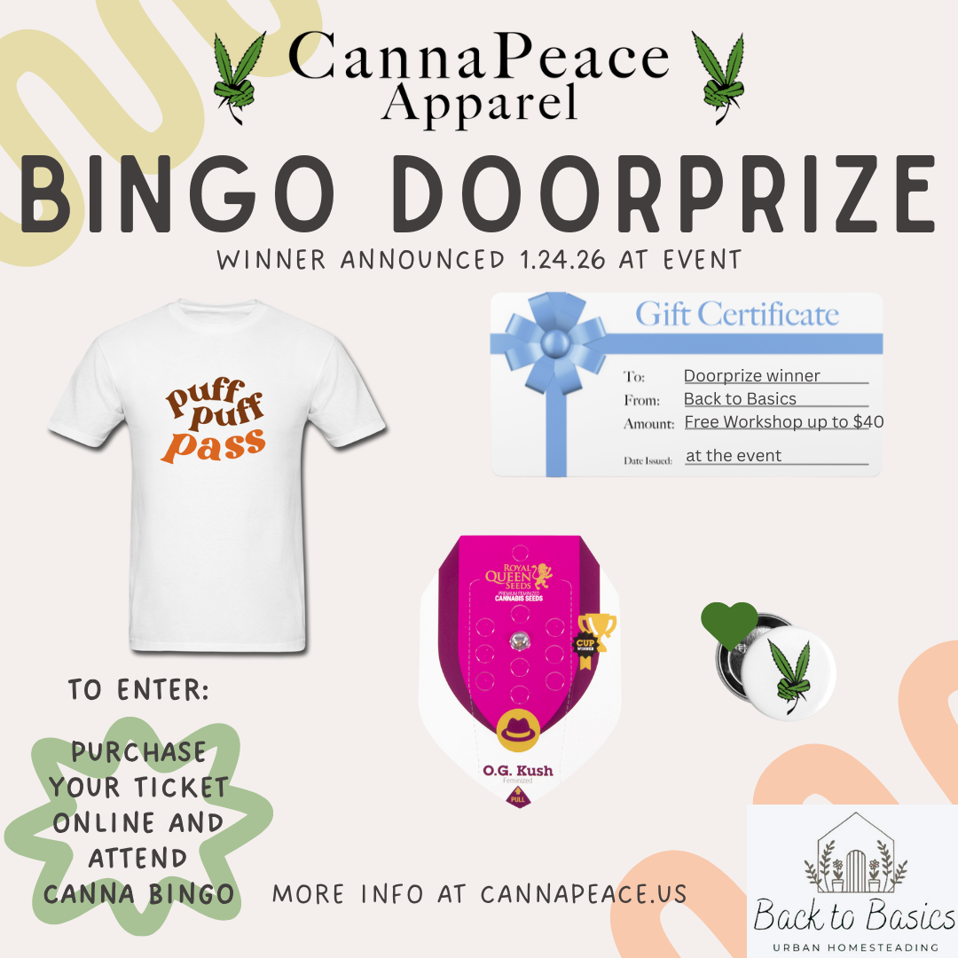 CannaPeace Bingo at Back to Basics 1/24