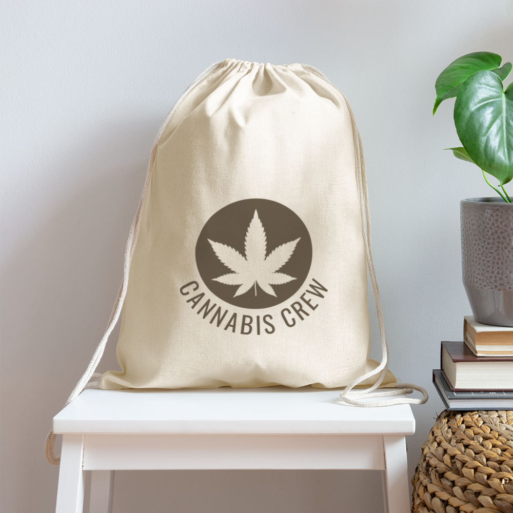 Cannabis Crew Drawstring Bag - natural