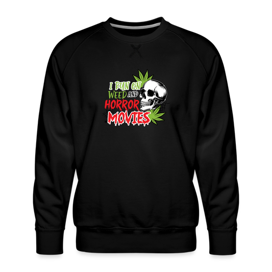 Weed and Horror Movies Premium Sweatshirt - black