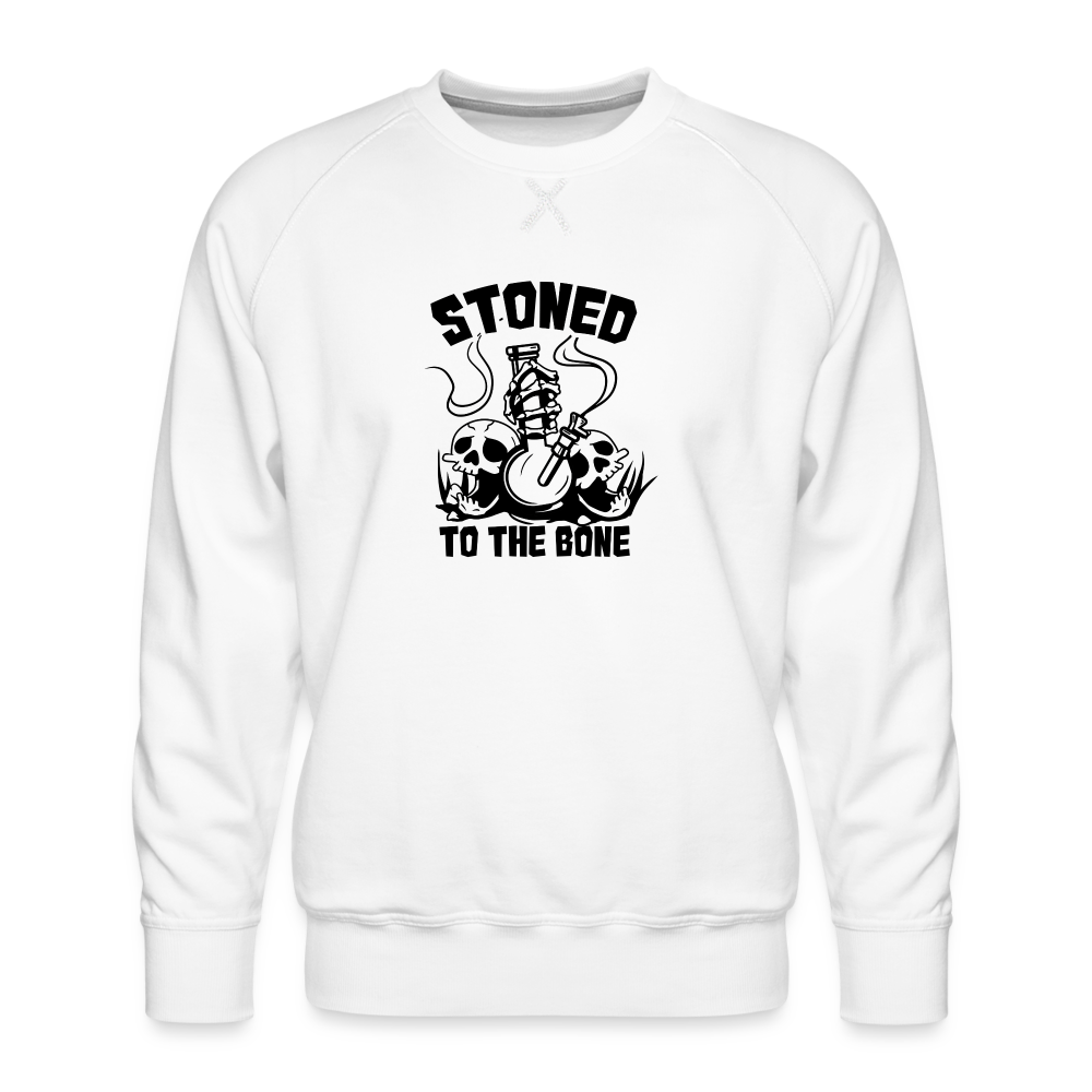 Stoned to the Bone Premium Sweatshirt - white