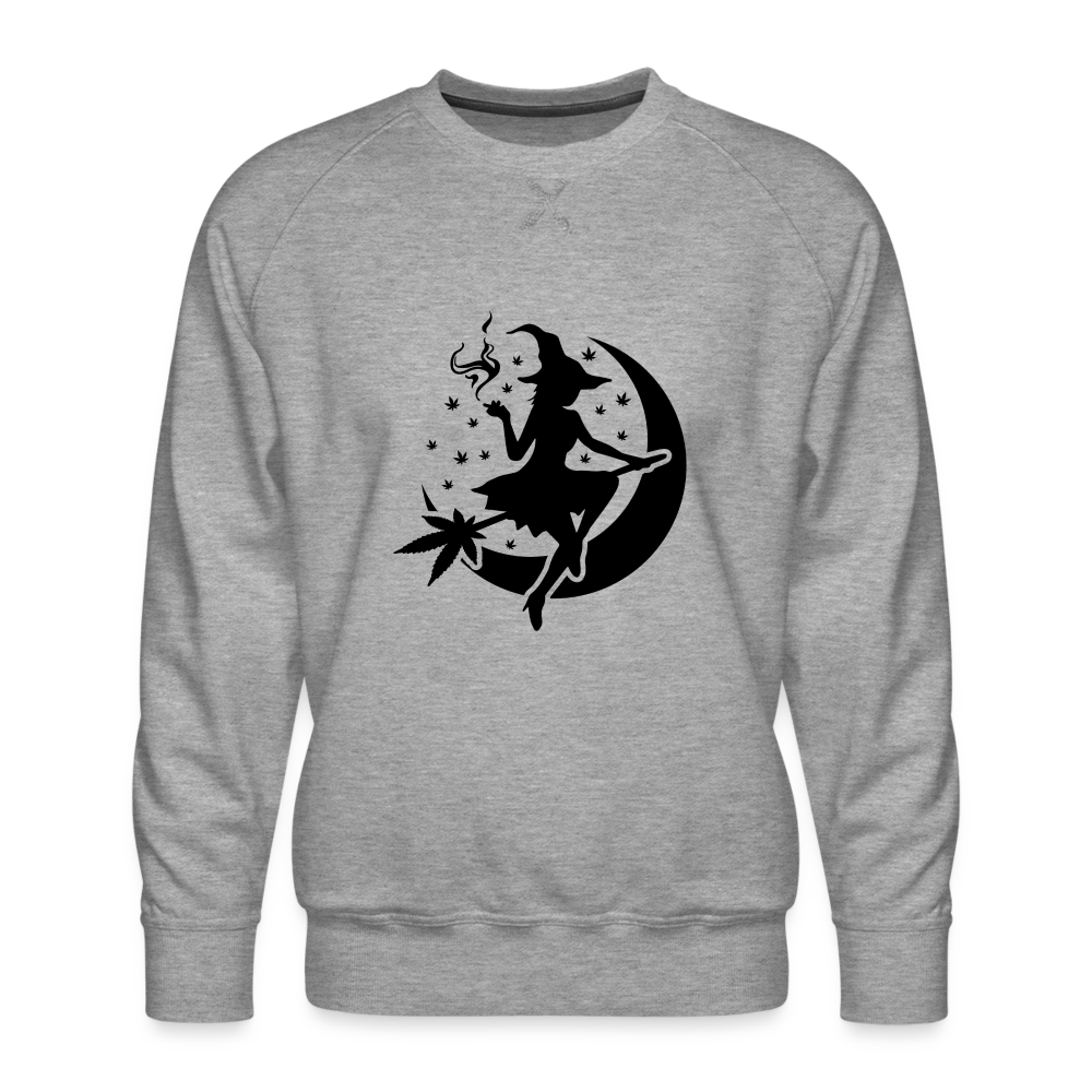 Witch and Moon Halloweed Premium Sweatshirt - heather grey
