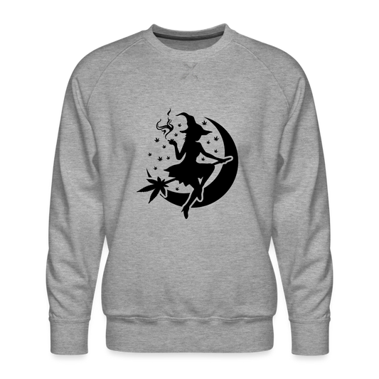 Witch and Moon Halloweed Premium Sweatshirt - heather grey