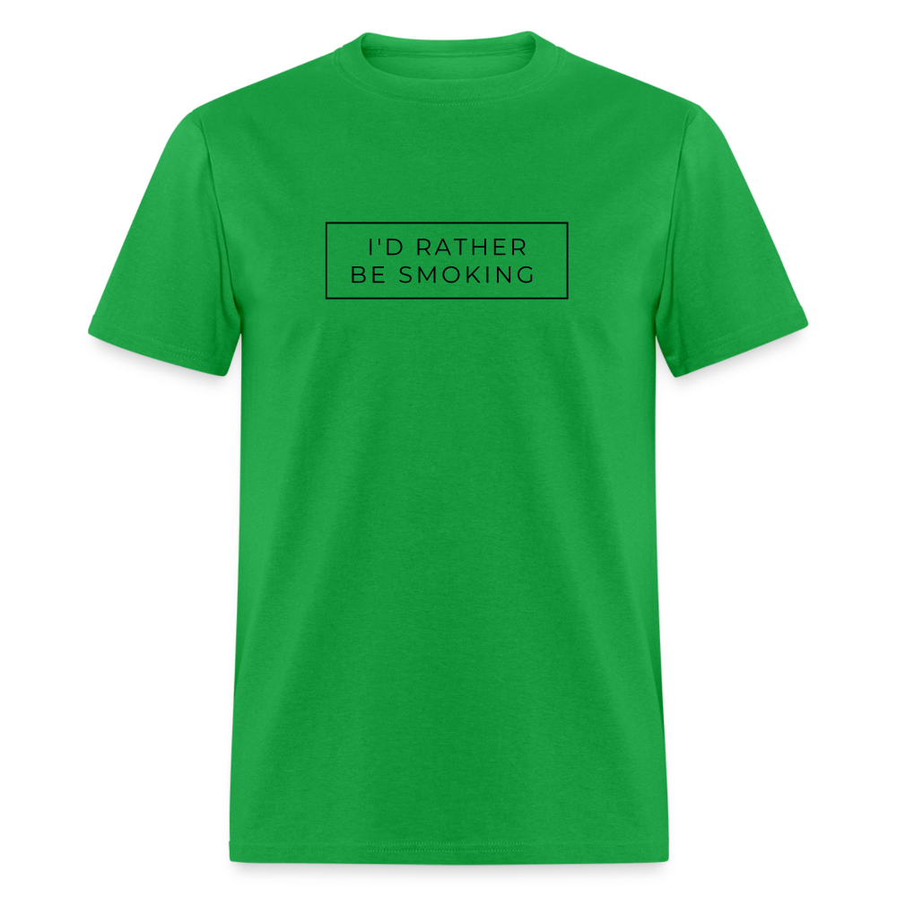 I'd Rather be Smoking Unisex Classic T-Shirt - bright green