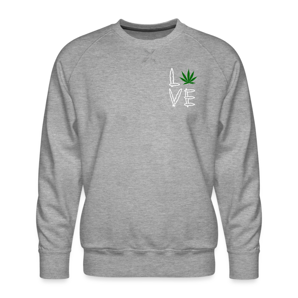 Love Cannabis Premium Crewneck - heather grey