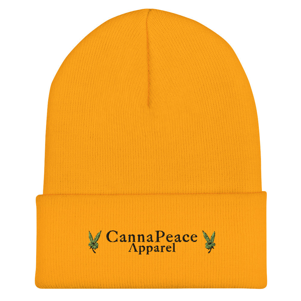 Embroidered CannaPeace Apparel Cuffed Beanie