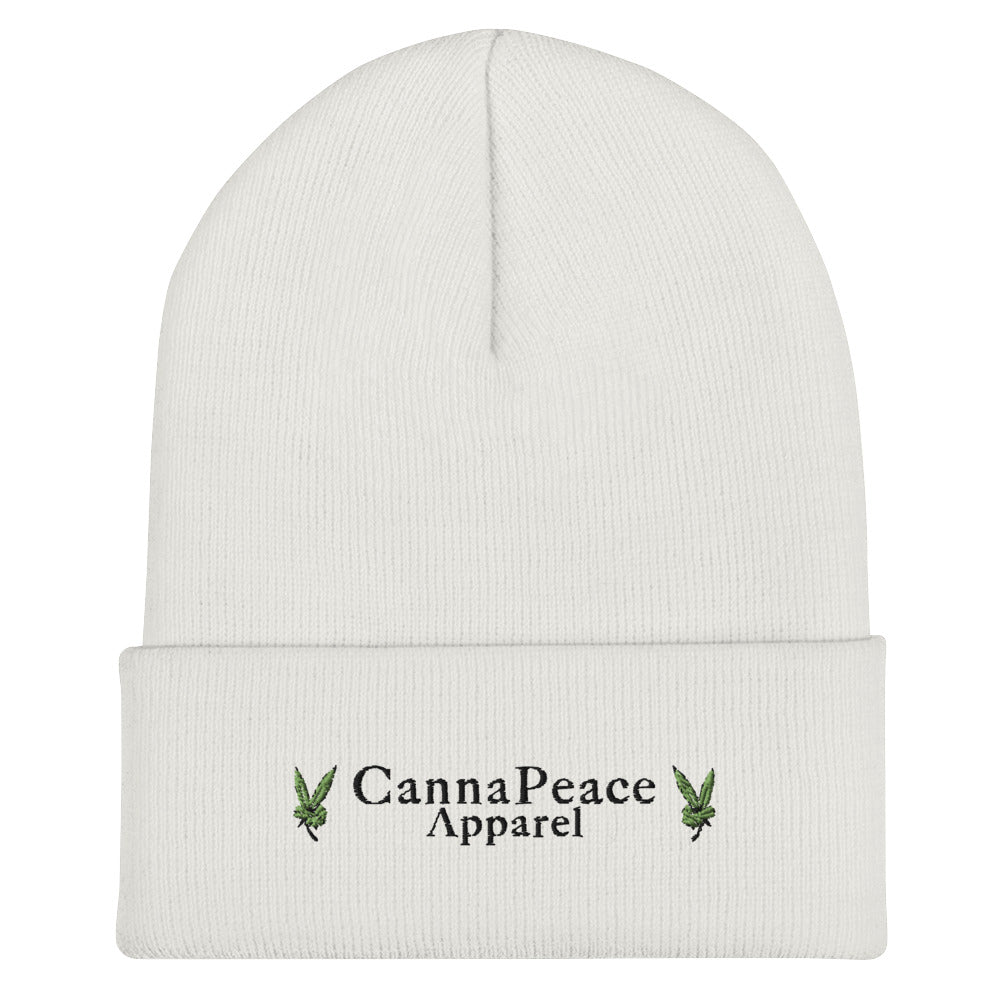 Embroidered CannaPeace Apparel Cuffed Beanie