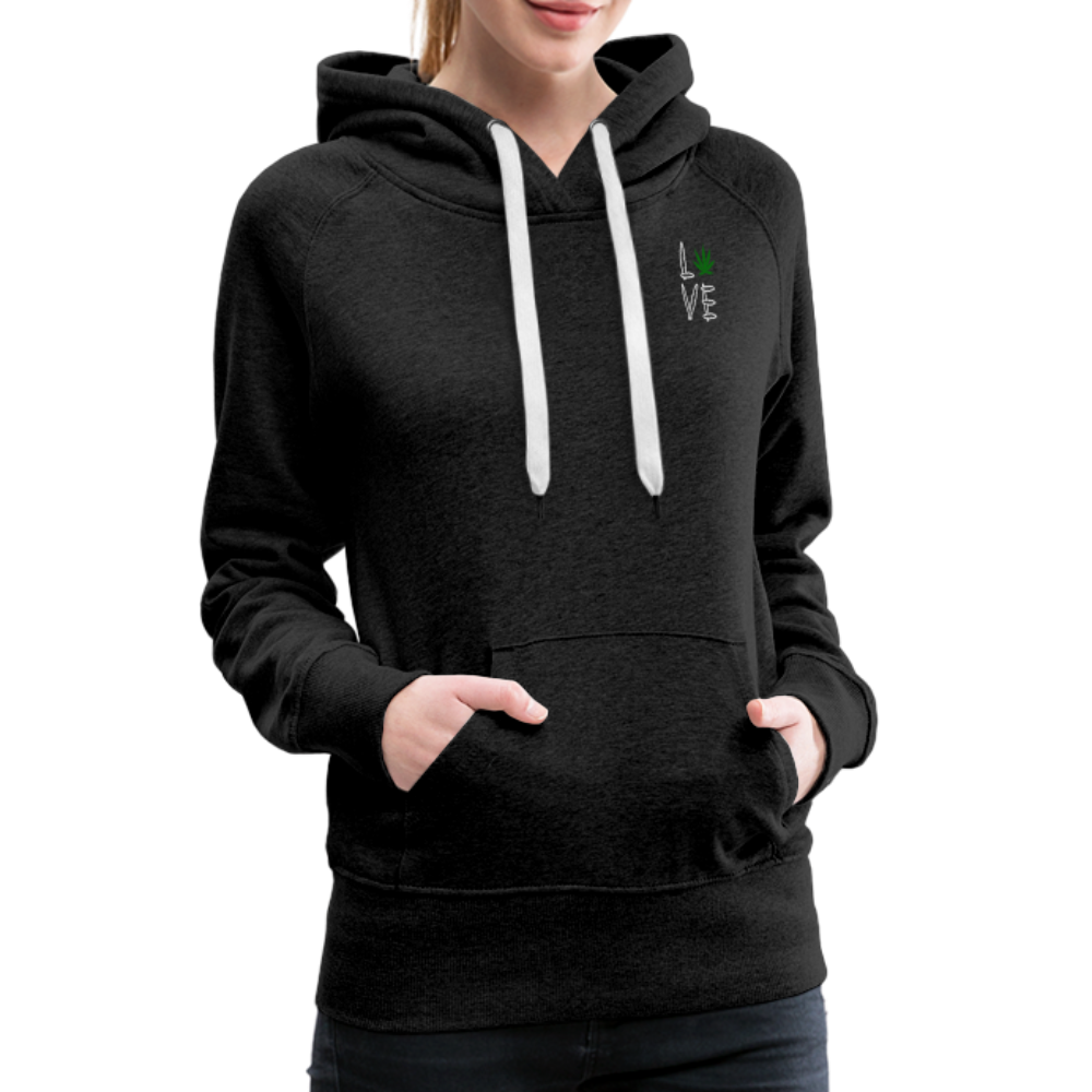 Love Cannabis Premium Hoodie - charcoal grey