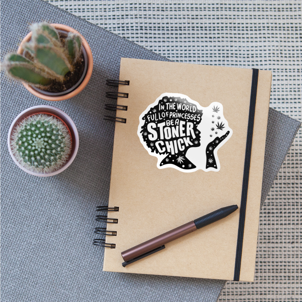 Stoner Chick Sticker - white glossy