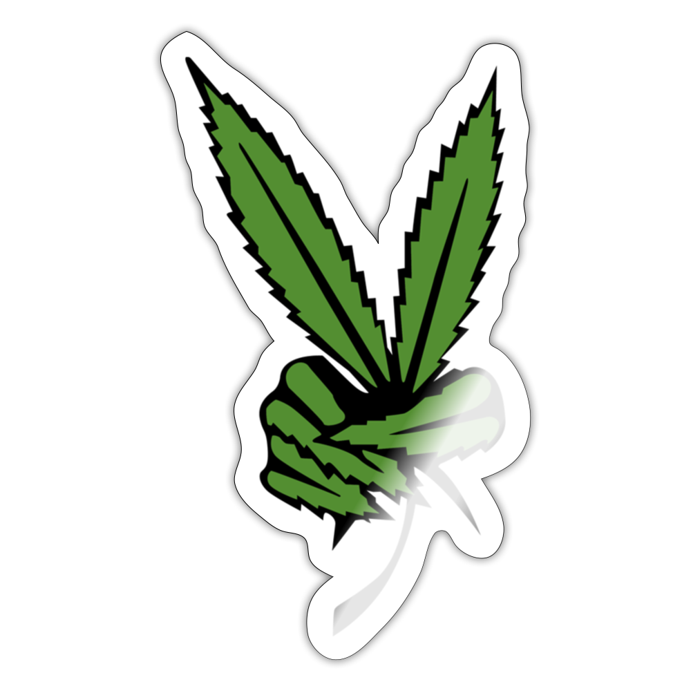 CannaPeace Sticker - white glossy