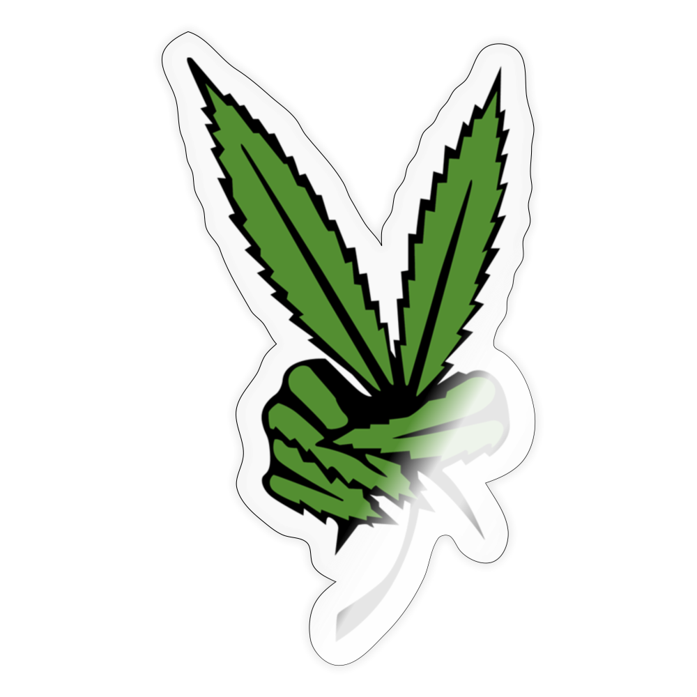 CannaPeace Sticker - transparent glossy