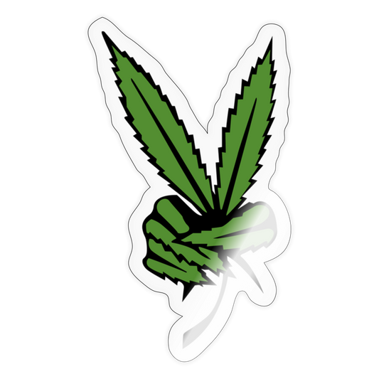 CannaPeace Sticker - transparent glossy