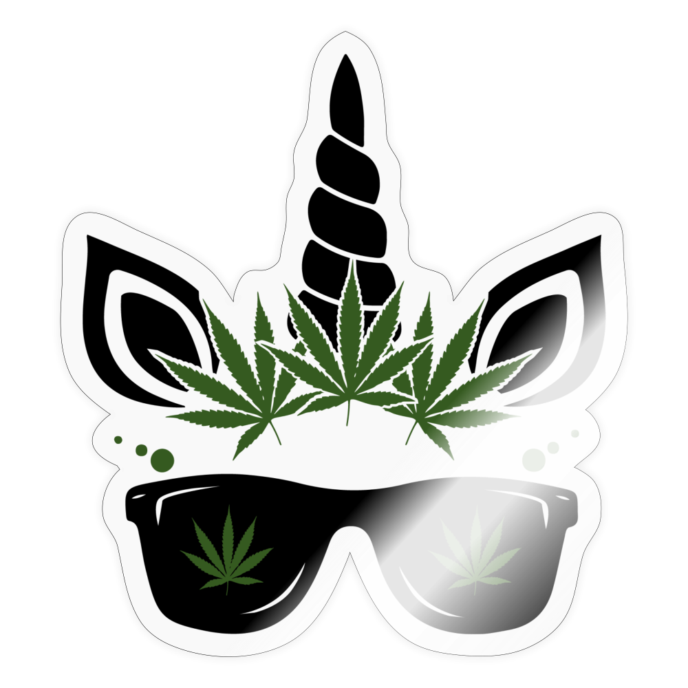 Medicated Unicorn Sticker - transparent glossy