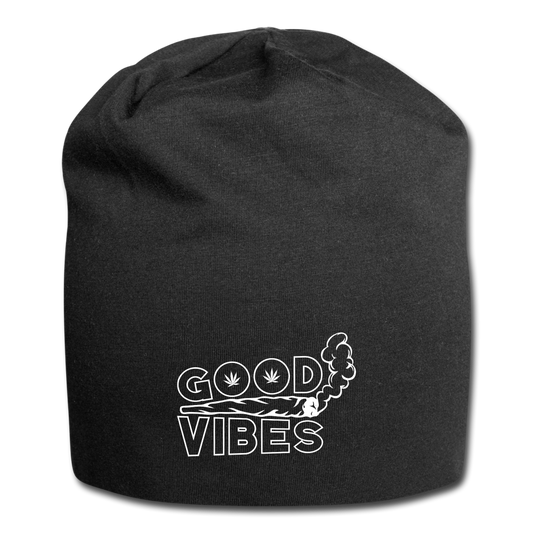 Good Vibes Jersey Beanie - black
