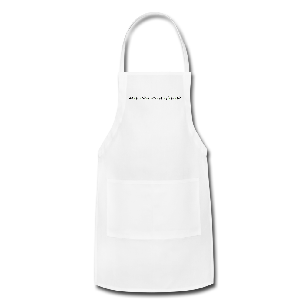 Medicated Adjustable Apron - white