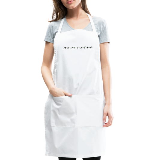 Medicated Adjustable Apron - white