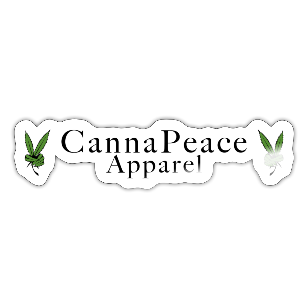 CannaPeace Apparel Sticker - white glossy