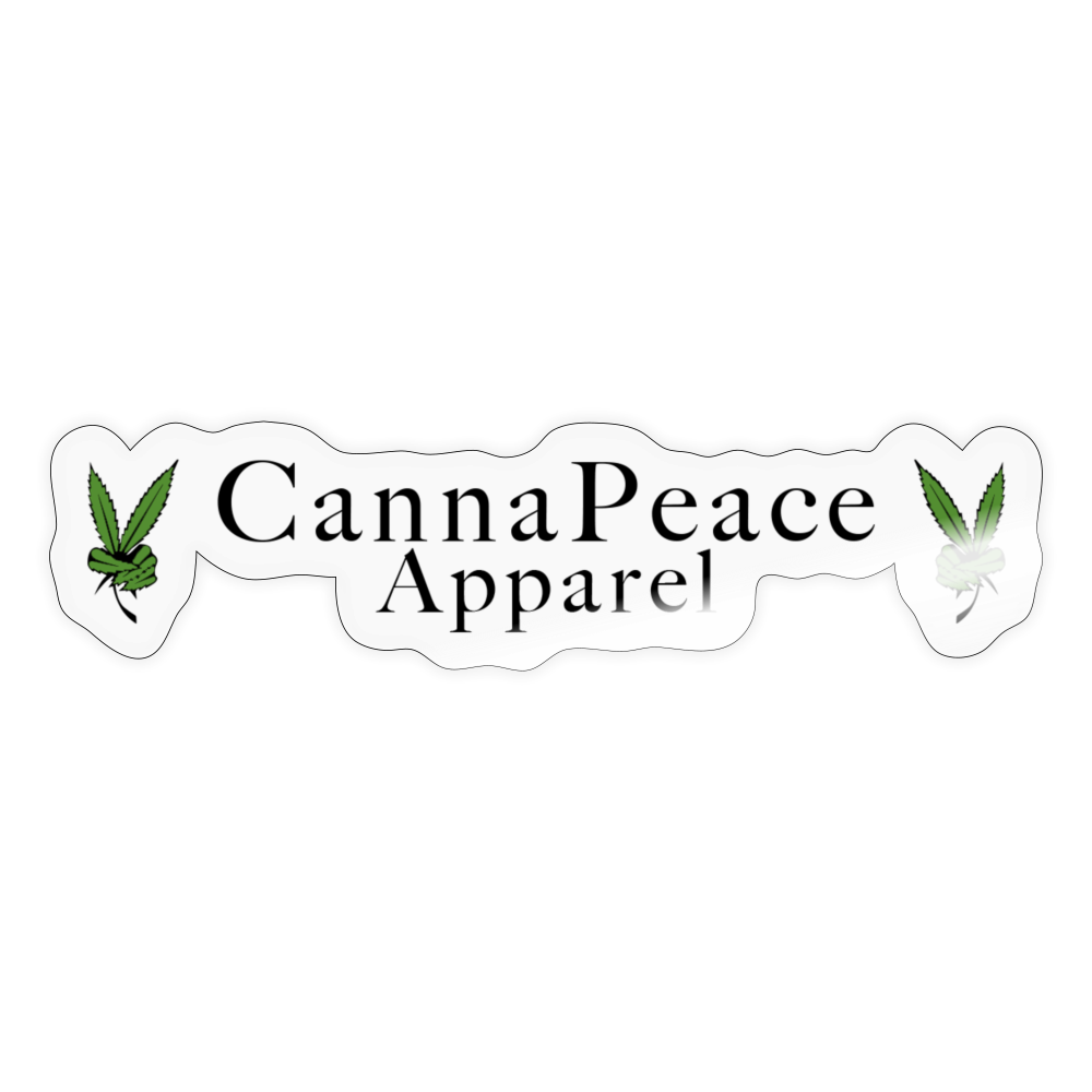 CannaPeace Apparel Sticker - transparent glossy