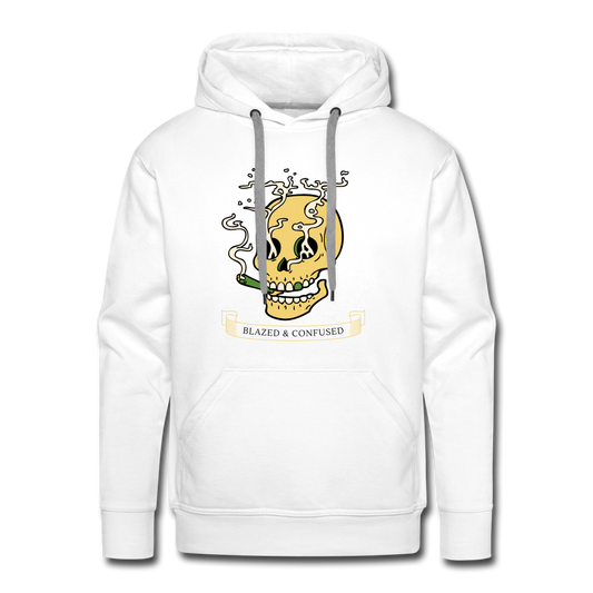 Blazed and Confused Premium Hoodie - white