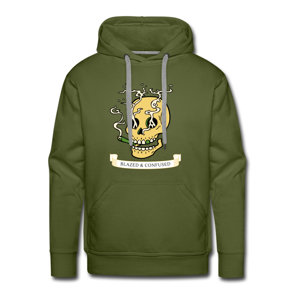 Blazed and Confused Premium Hoodie - olive green