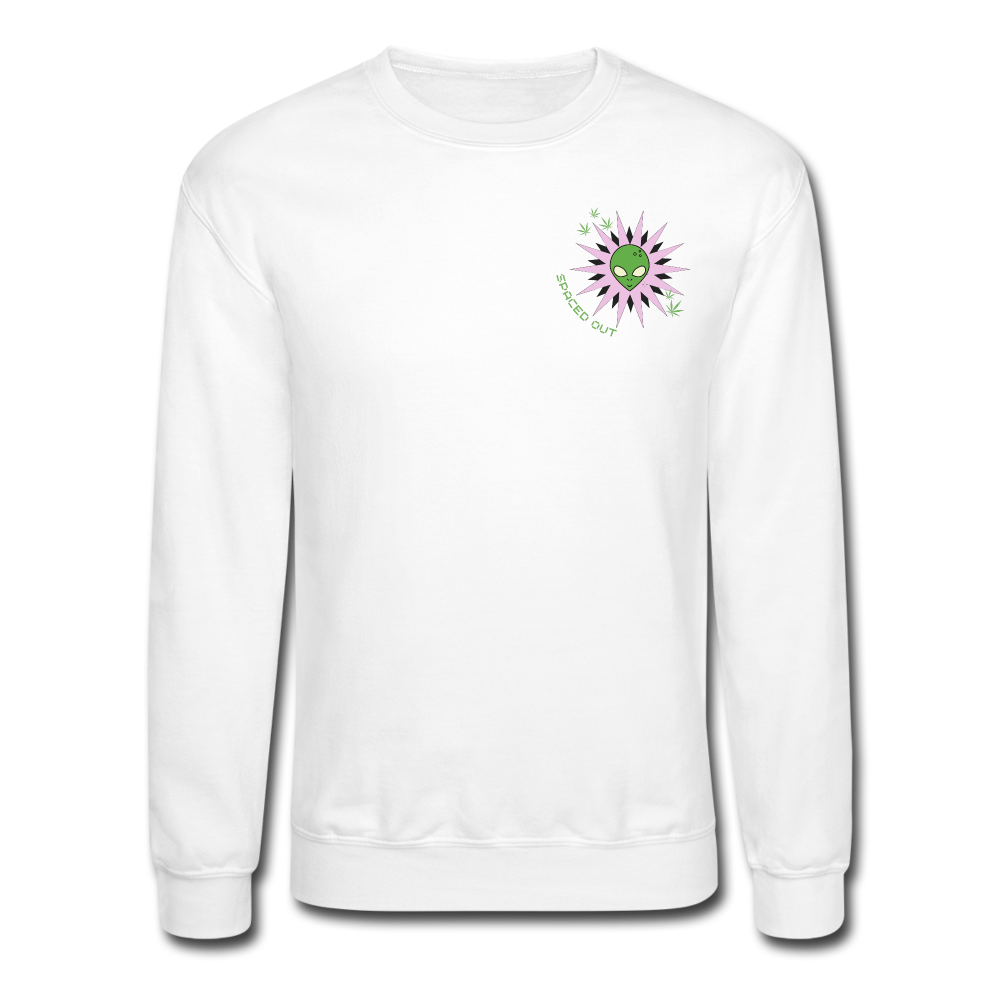 Spaced Out Unisex Crewneck Sweatshirt - white