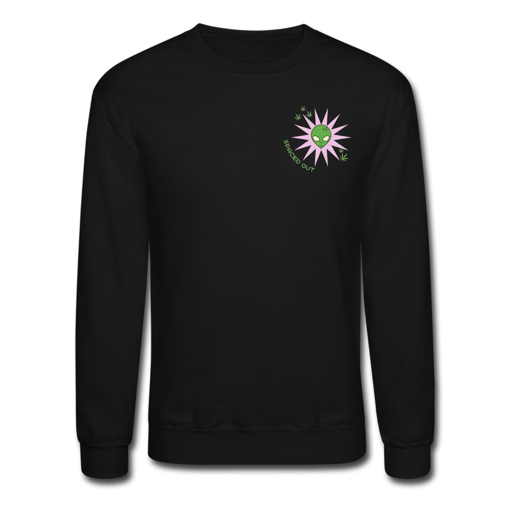 Spaced Out Unisex Crewneck Sweatshirt - black