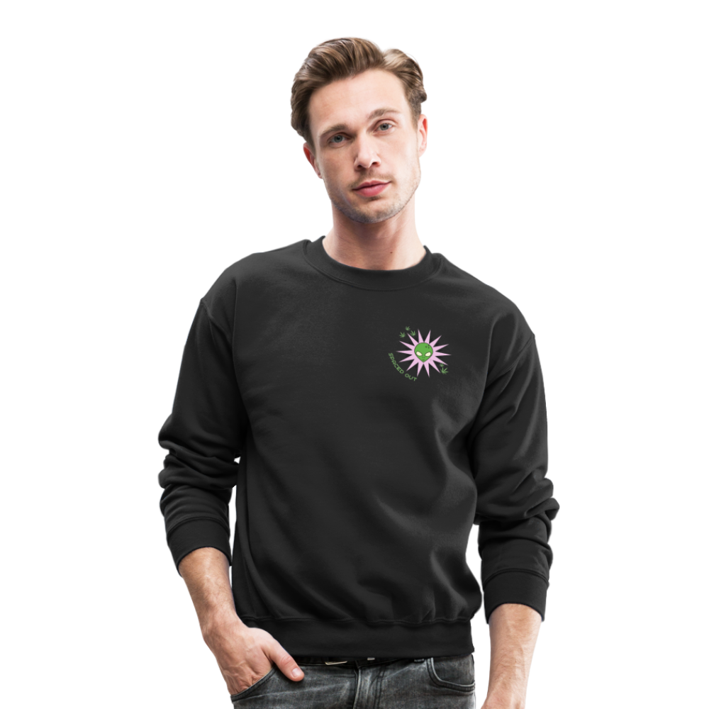 Spaced Out Unisex Crewneck Sweatshirt - black