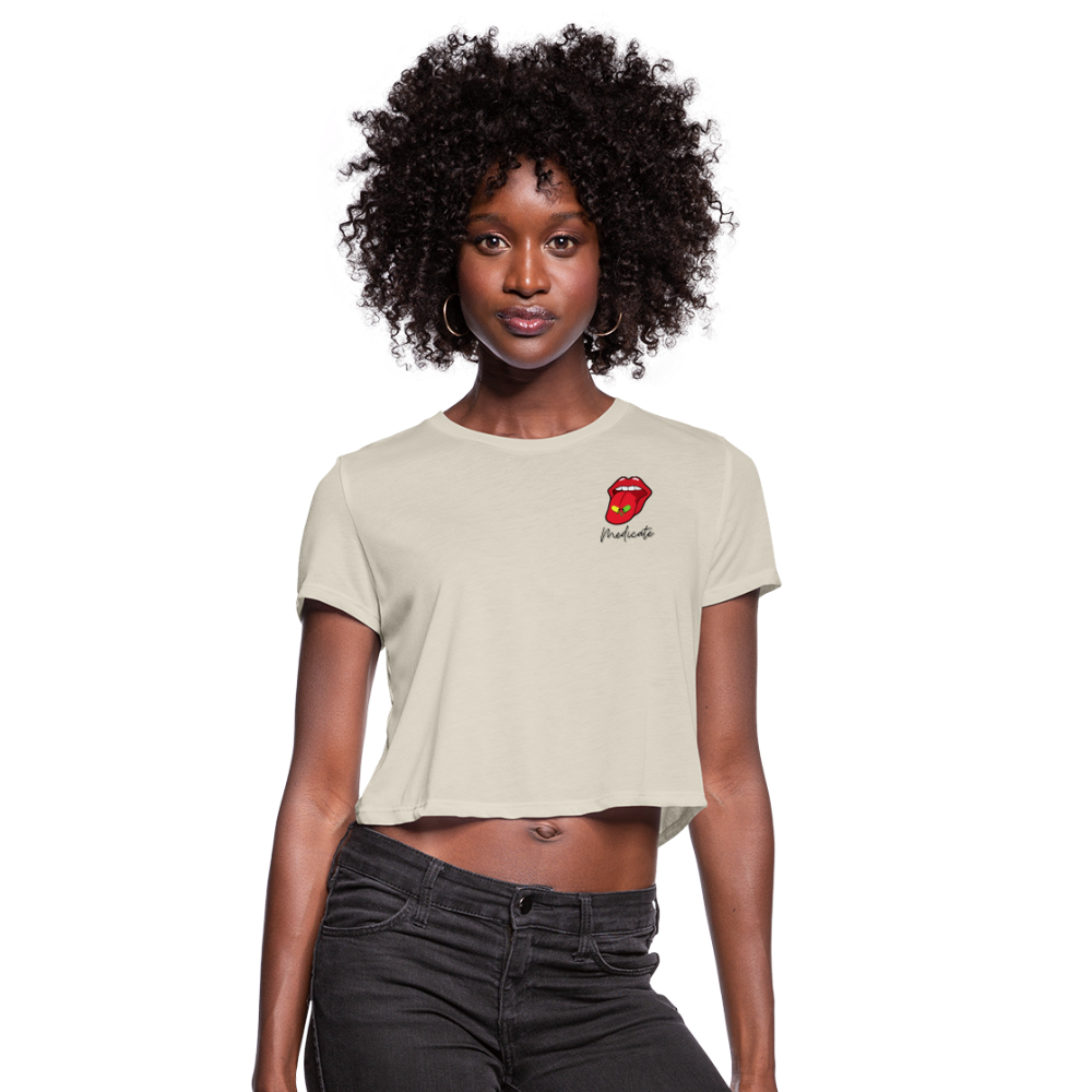 Medicate Cropped T-Shirt - dust