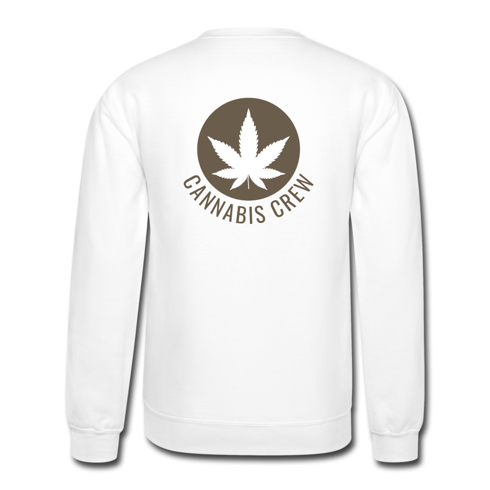 Cannabis Crew Crewneck  Sweatshirt - white