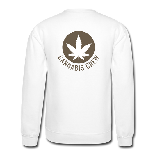 Cannabis Crew Crewneck  Sweatshirt - white