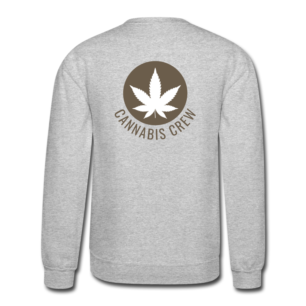 Cannabis Crew Crewneck  Sweatshirt - heather gray