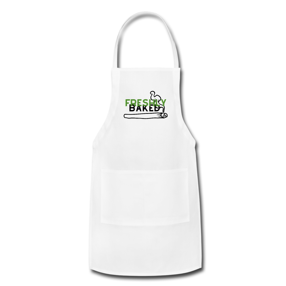 Freshly Baked Adjustable Apron - white