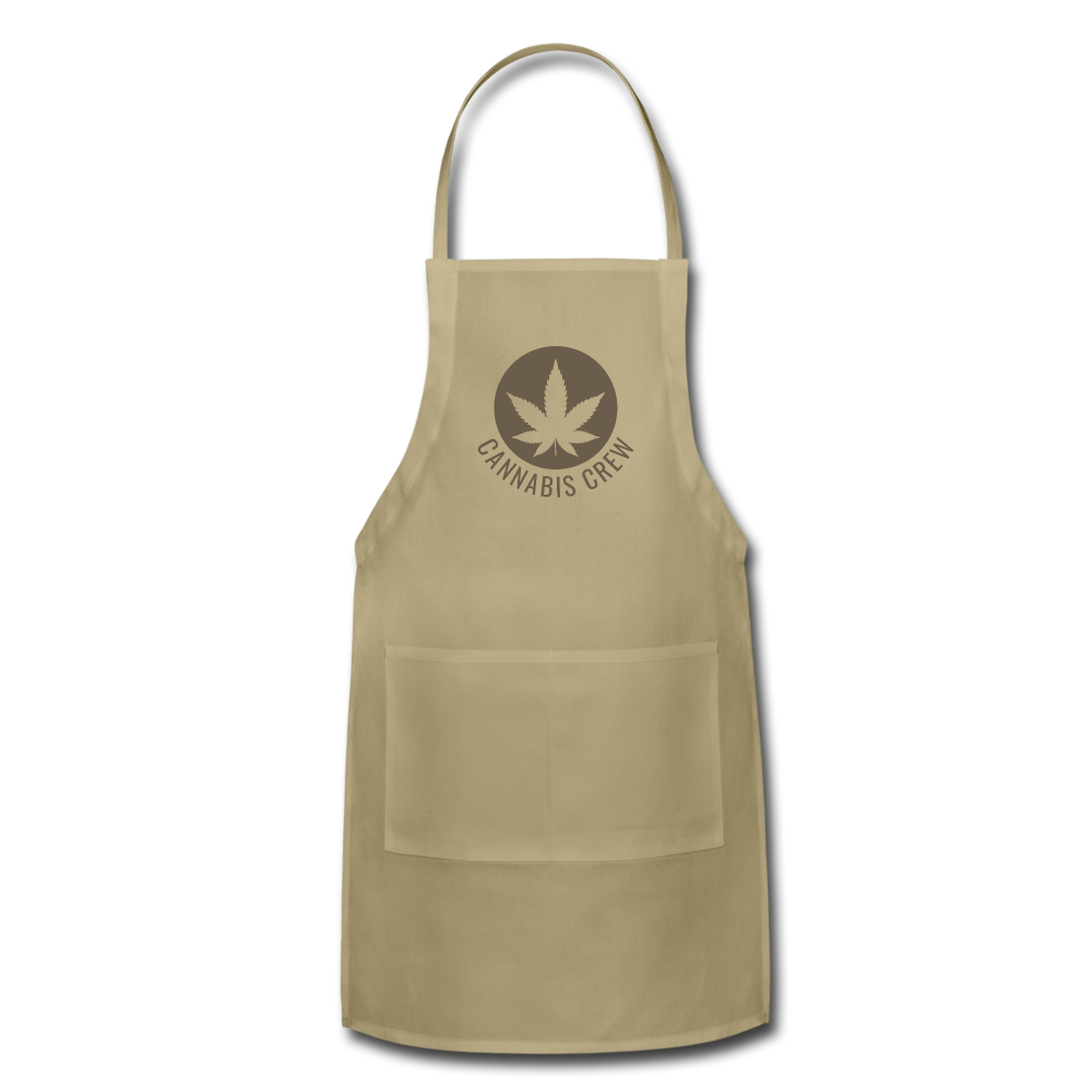 Cannabis Crew Adjustable Apron - khaki