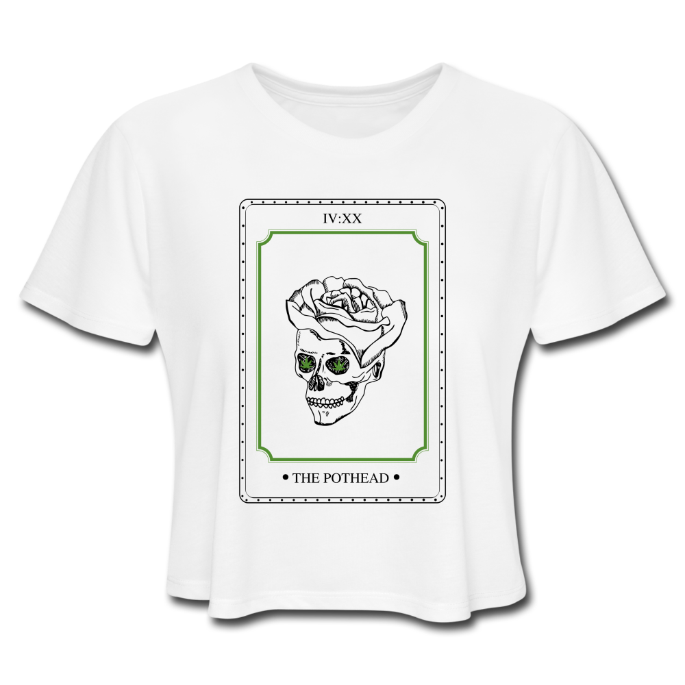 The Pothead Cropped T-Shirt - white