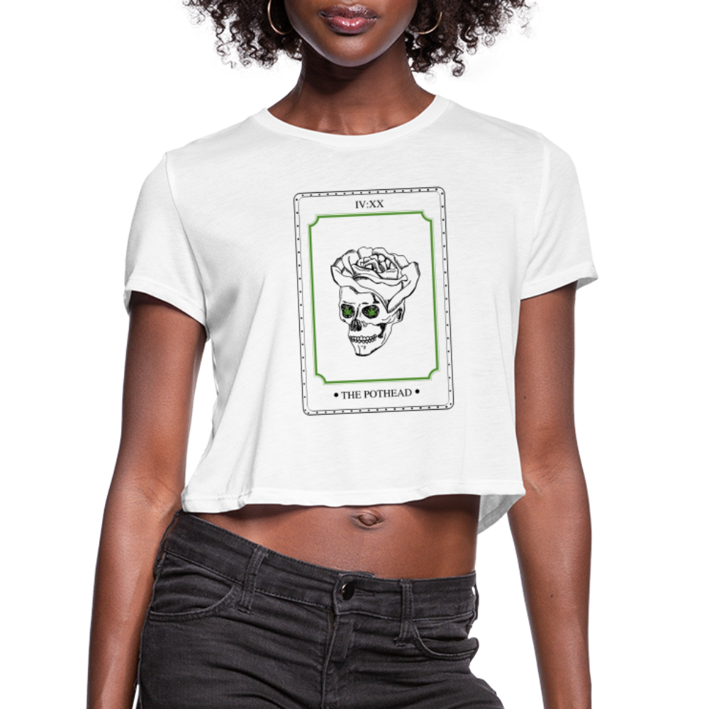 The Pothead Cropped T-Shirt - white