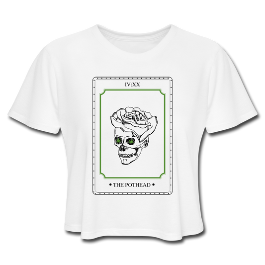 The Pothead Cropped T-Shirt - white