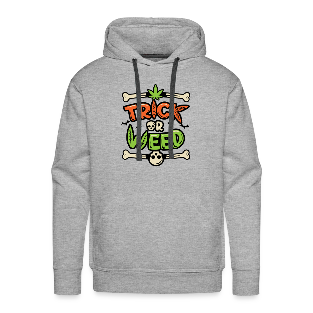 Trick or Weed Premium Hoodie - heather grey