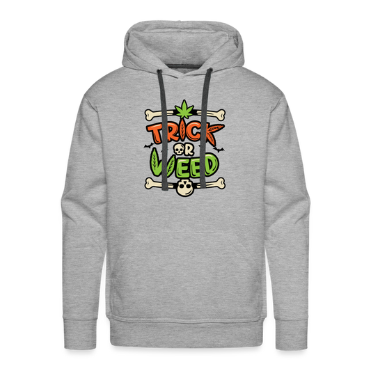 Trick or Weed Premium Hoodie - heather grey