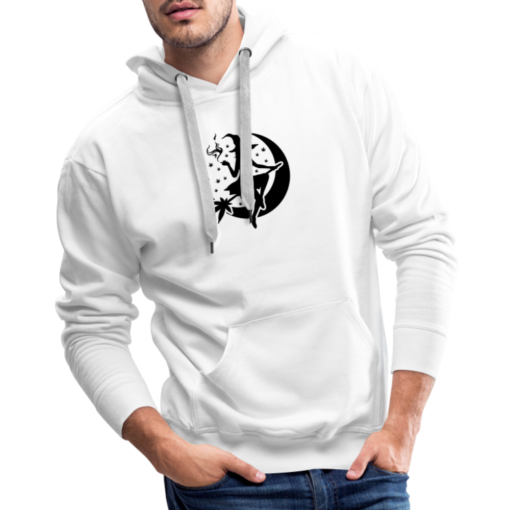 Witch and Moon Halloweed Premium Hoodie - white