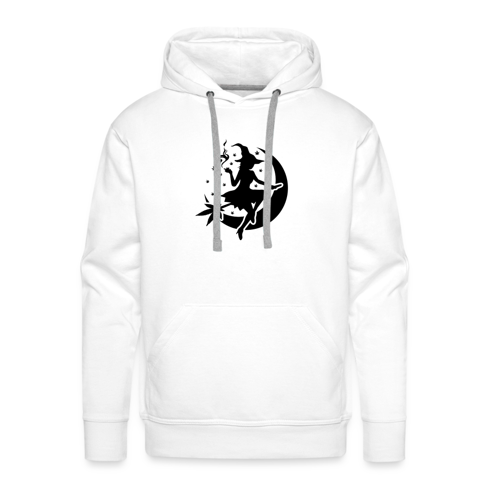 Witch and Moon Halloweed Premium Hoodie - white