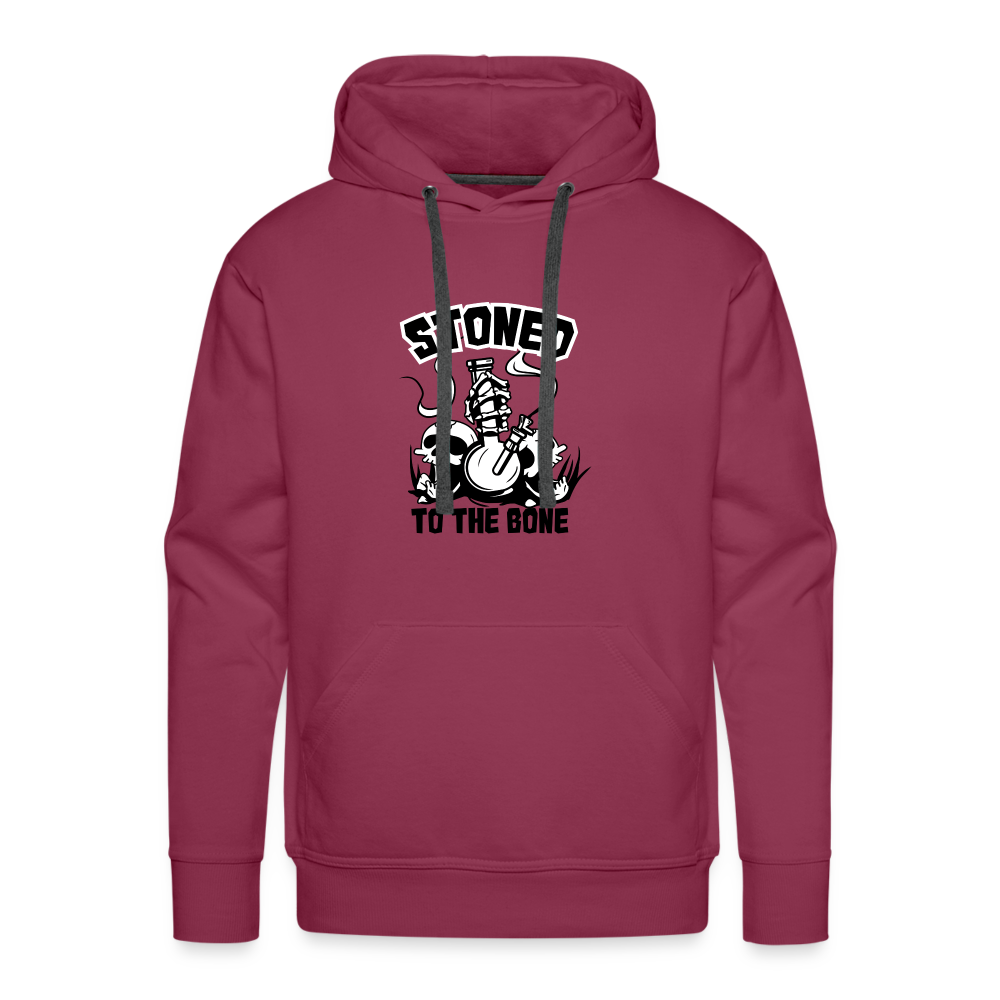 Stoned to the Bone Premium Hoodie - burgundy