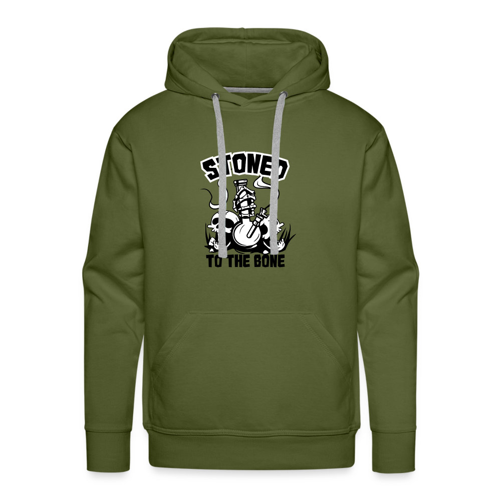 Stoned to the Bone Premium Hoodie - olive green