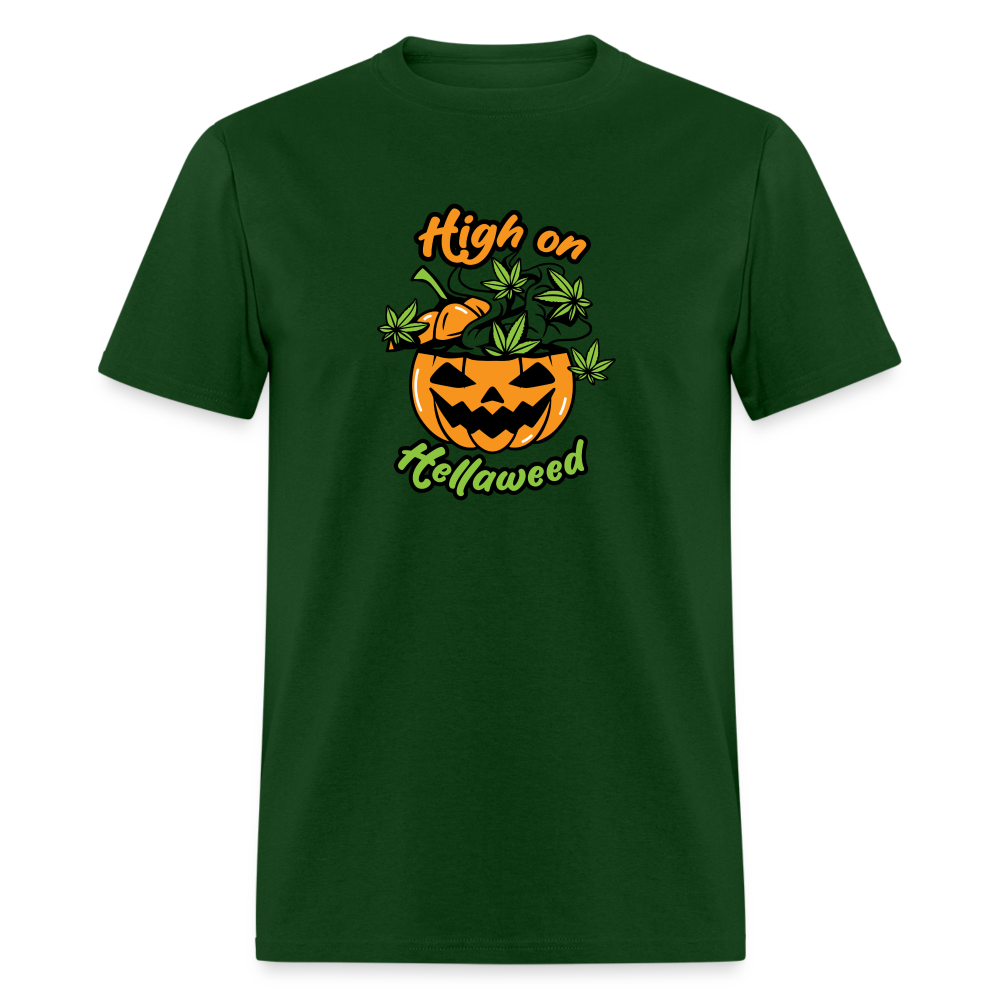 High on Hellaweed Unisex Classic T-Shirt - forest green