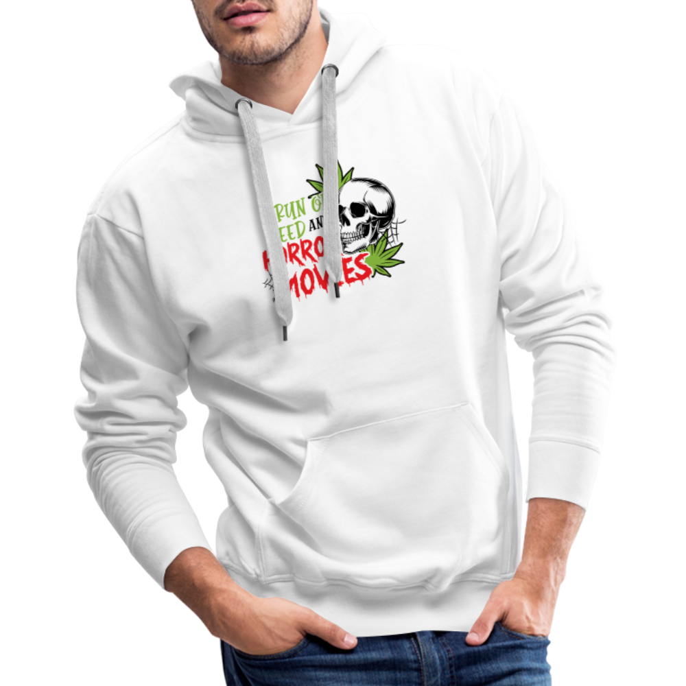 Weed and Horror Movies Premium Hoodie - white