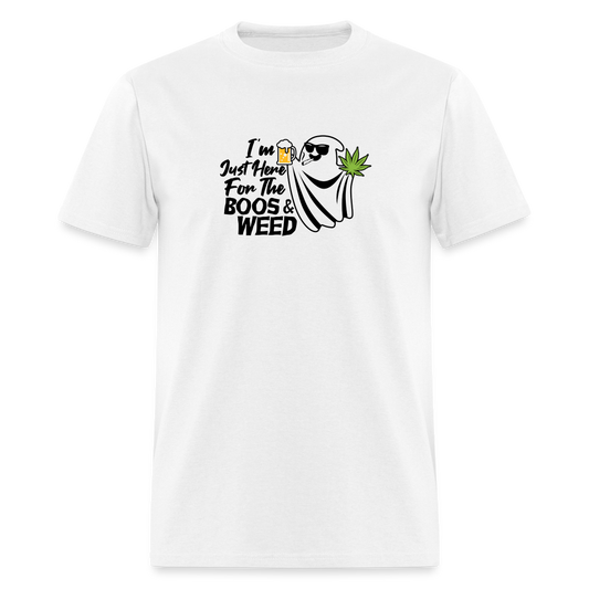 Boos and Weed Unisex Classic T-Shirt - white