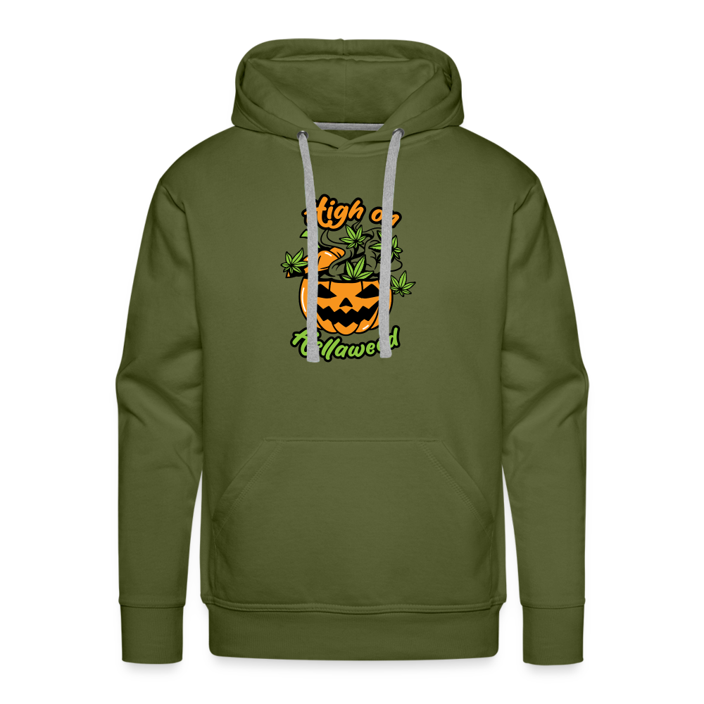 High on Hellaweed Premium Hoodie - olive green